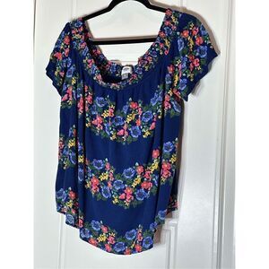 Old Navy floral off the shoulder top size XL